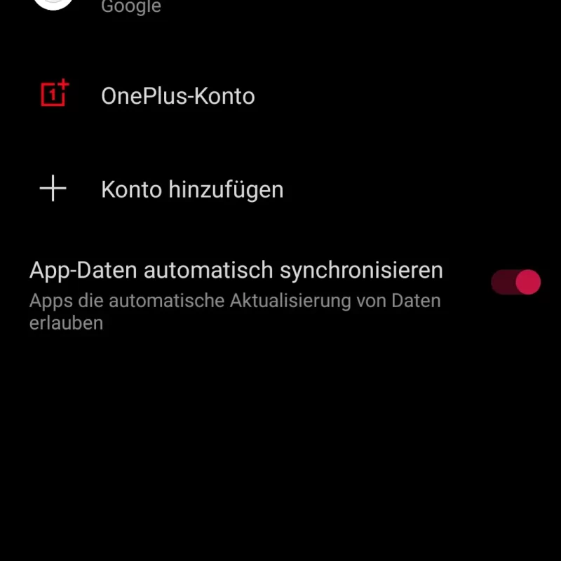 Kontenübersicht