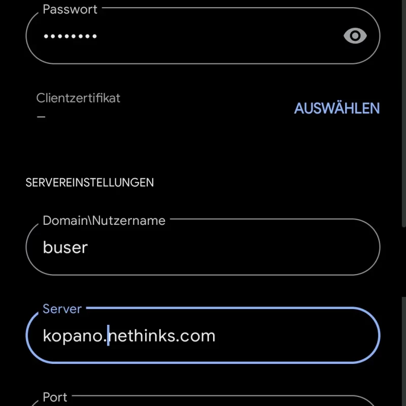 Konto einrichten
